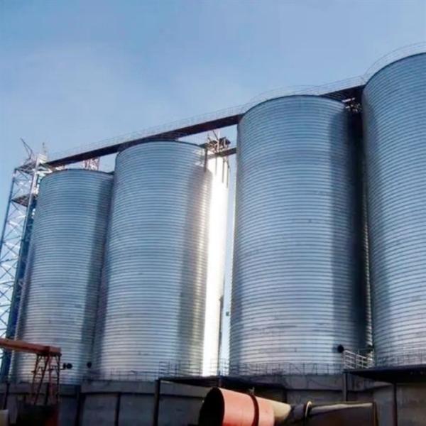 Spiral Steel Storage Silo Tank For Grain , Cement Storage Silo Corrosion Resistant