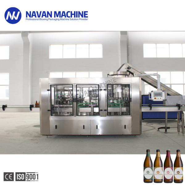 Automatic Glass Bottled Beer Filling Machine  Balanced Pressure Monoblock Filler