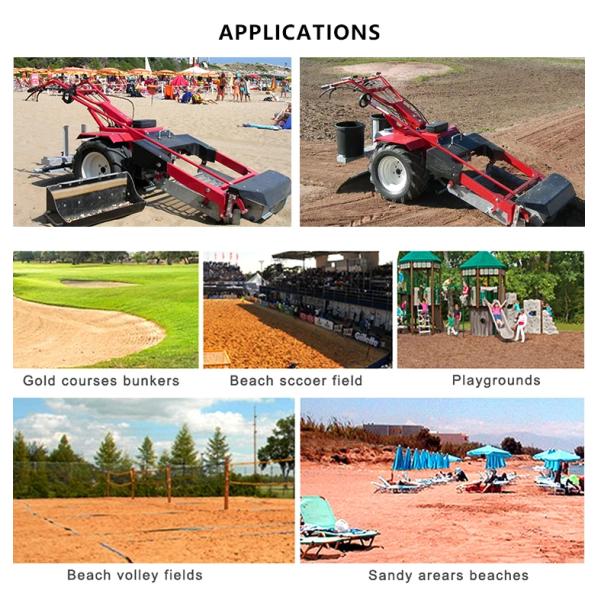 Environmentally Friendly 1200mm Industrial Steel Walk-Behind Beach Sand Cleaning Machine