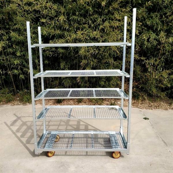White Dutch Flower Trolley With Basket For Garden Patio Balcony Lawn