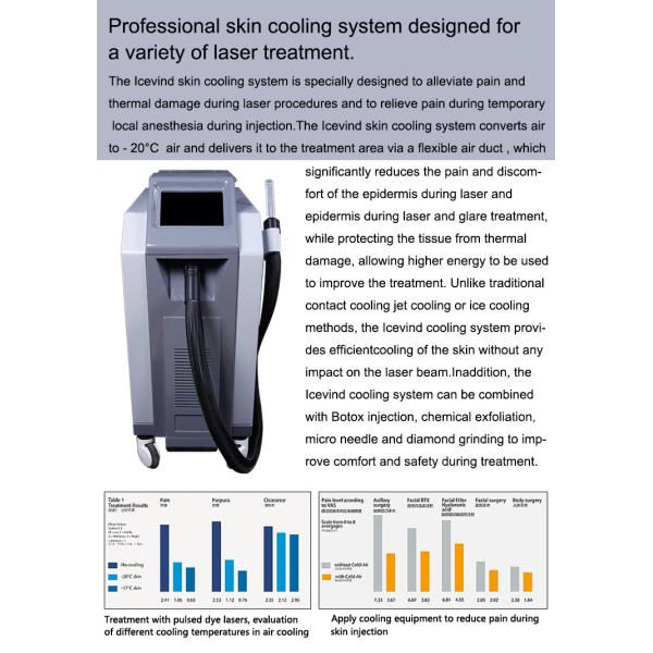 2000W Shock Wave Therapy Machine 980nm Cryo Laser Skin Cooling Therapy Machine