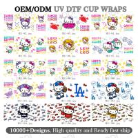 Vente à chaud usine Uv Dtf Transfert d'emballage de tasse pour le café verre design mignon dessin animé autocollant enveloppe de tasse Transfert