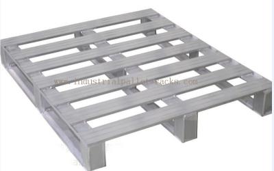 Heavy Duty Metal Pallets Warehouse Equipments Standard Size 40 X 48 Grey Color