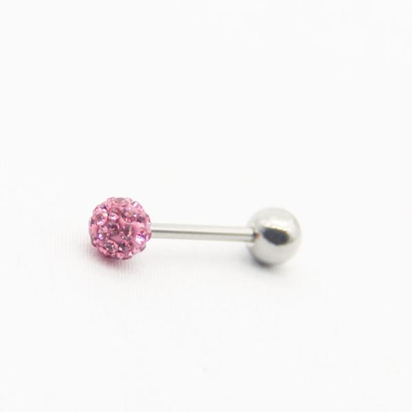 Calibre Exposy 316 de Ring Bars 14 da língua longa da bola 14mm das gemas de aço inoxidável