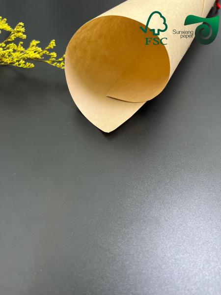FSC Rouleau de papier à l'épreuve de la graisse blanc largeur 325 mm 650 mm Emballage de qualité alimentaire