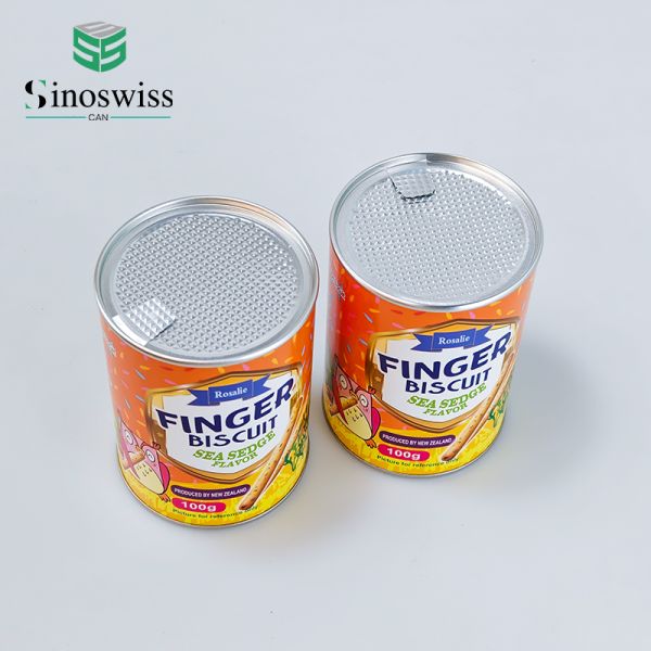 Custom Logo Kraft Paper Composite Cans Cardboard Cylinder Box For Food Packaging