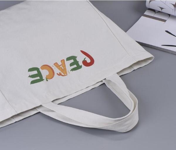 natural 100% cotton canvas tote bags print womens large canvas tote shopping bag,Promotional Cotton Custom Printed Canva