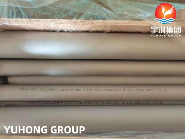 ASTM A790 UNS S31803 /32205 Duplex Stainless Steel Pipes For Heat Exchanger