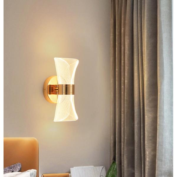 Современный светодиодный акриловый металл прозрачный стреммер Стенный свет для спальни проход гостиная