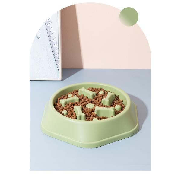 Cuenco para perros de mascota de plástico anti ahogamiento con pantalla LCD de alimentación lenta Alimentador De Mascota