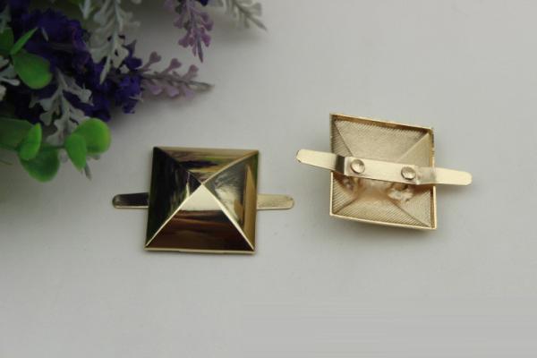 DIY bag hardware accessories light gold 30 mm metal square nail for handbag
