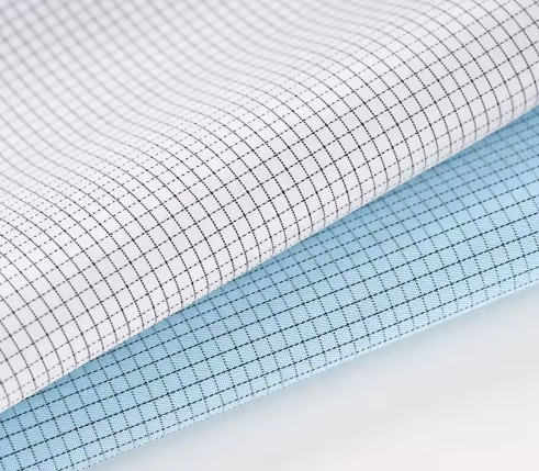 Cleanroom ESD Dust-proof Fabric, Twill Weave, Anti-static & Breathable, Supplied in 150m Rolls