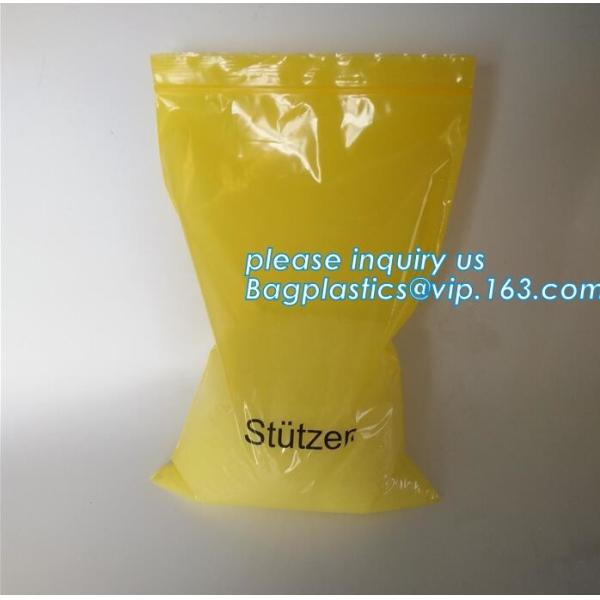 Grip Self Press Seal Zip Lock Plastic Bags with Red Side, Self Resealable Mini Grip Poly Plastic Clear Bags All Sizes