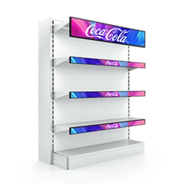 Wide Angle Shelf Led Display Screen With Video Playback
