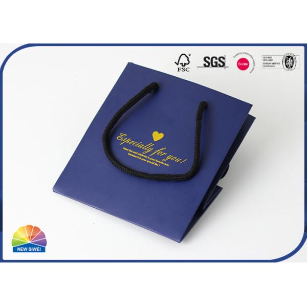 Драгоценности сумки подарка бумаги с покрытием 200gsm золота бумажный мешок сияющей роскошный