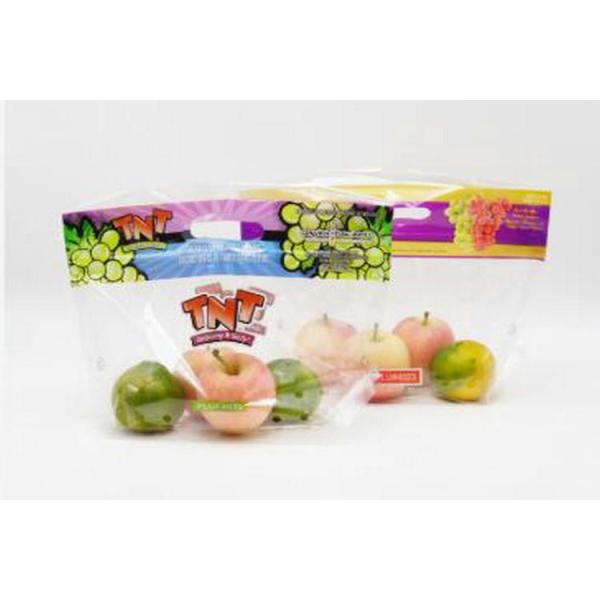 Clear Transparent Fresh Fruit Bags Breathable Laminated Plastic Gloosy / Matte Surface