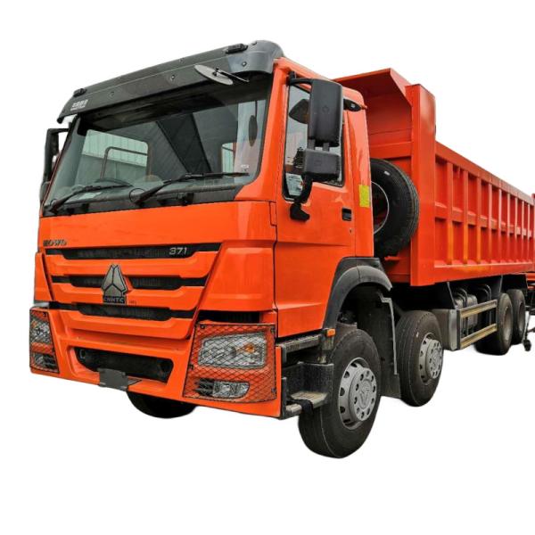 SINOTRUK HOWO 8*4 12 Tires Cummins Engine Dump Truck For Mine To Tanzania