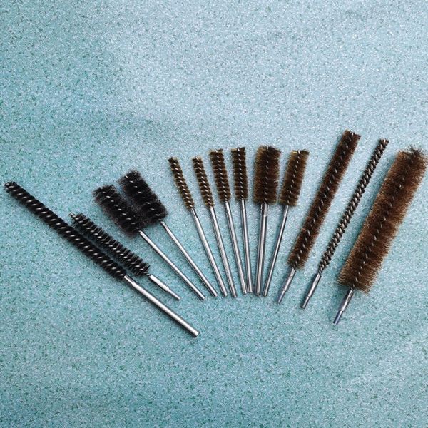 Pipe Brush Small Diameter 3-50mm Stainless Steel Wire Brush Pipe Steel Wire Copper Wire Brush Polishing and Polishing to Remove Burrs