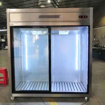 Congelador de refrigerador comercial de vidro da porta de deslizamento 900W 1300L