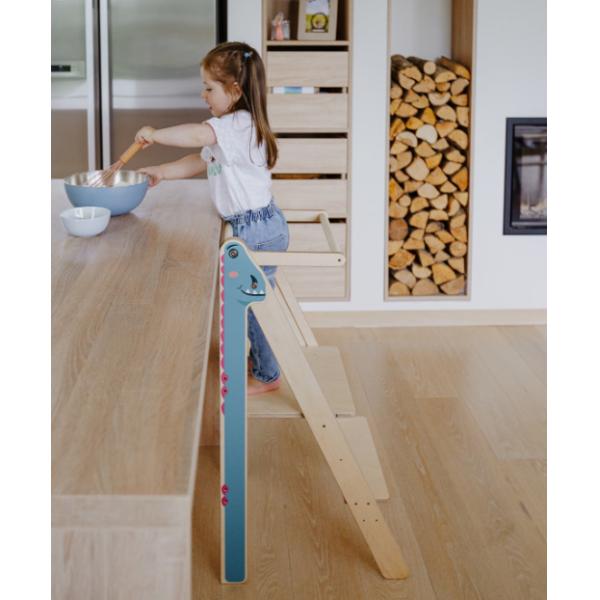 Foldable Learning Step Stool Common Size or Custom Montessori Furniture Helper Tower