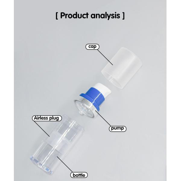 Пластмасса КАК безвоздушная упаковка косметики Скинкаре вакуума бутылки 30мл 50мл однослойная