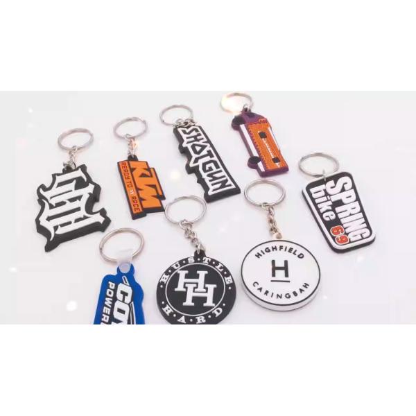 2D Flat PVC Keychain Badge Rubber Keyring Souvenirs Custom Printed