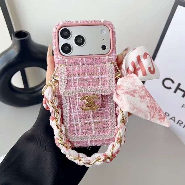 Silk Scarf Double C Full-Cover Apple Phone Case
