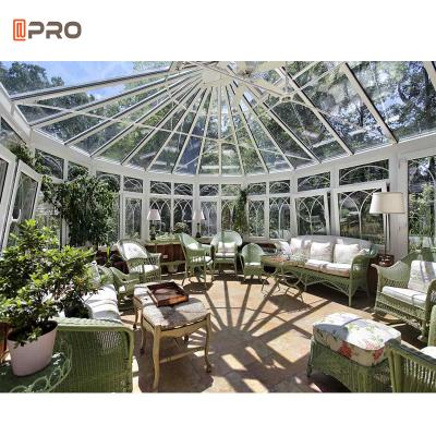 Sunroom ereto livre da varanda do   da estufa   de vidro da casa do jardim de 4 estações