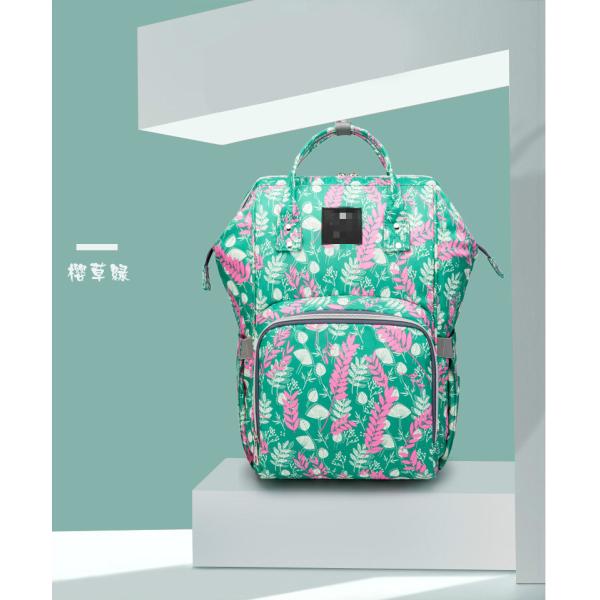 FashionTravel Backpack Baby Large Capacity Mommy Diaper Bag Designer Nursing Bag floral insulated mummy Bag With Stroller Strap
