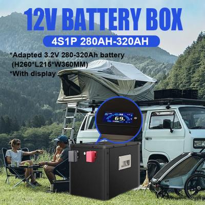 12V EVE 304ah LiFePO4 4S 12.8V DIY Battery Kits JK 200A BMS LCD For Caravan motor home AC