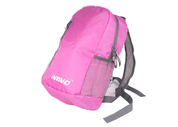 Customized Pink Rucksack Lightweight Fold Up Backpack Knapsack