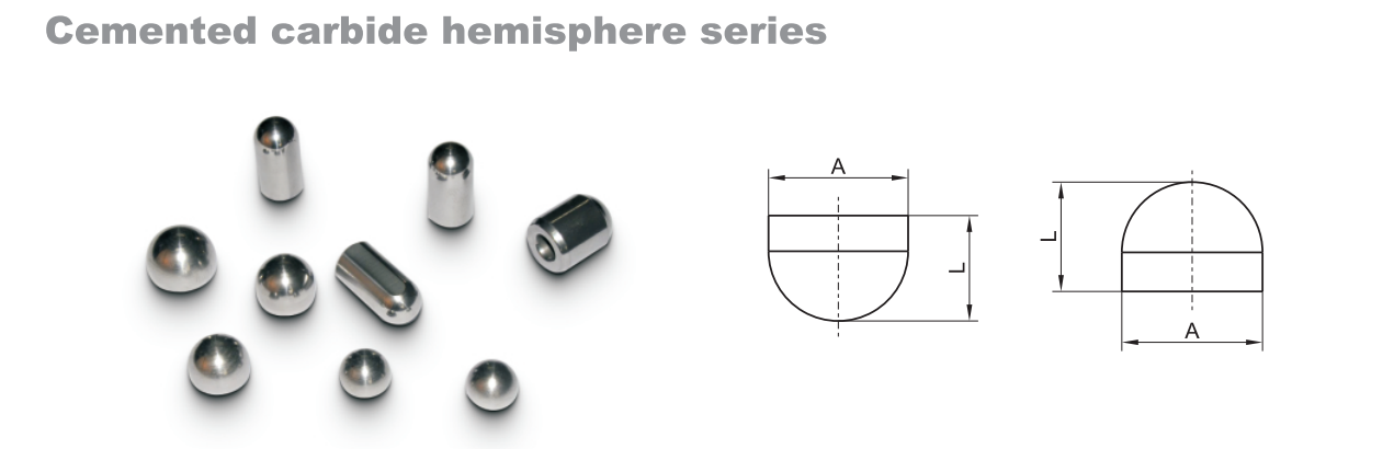 YG8 Polished Tungsten Carbide Buttons 10.2mm Dome Top for Oil Drilling