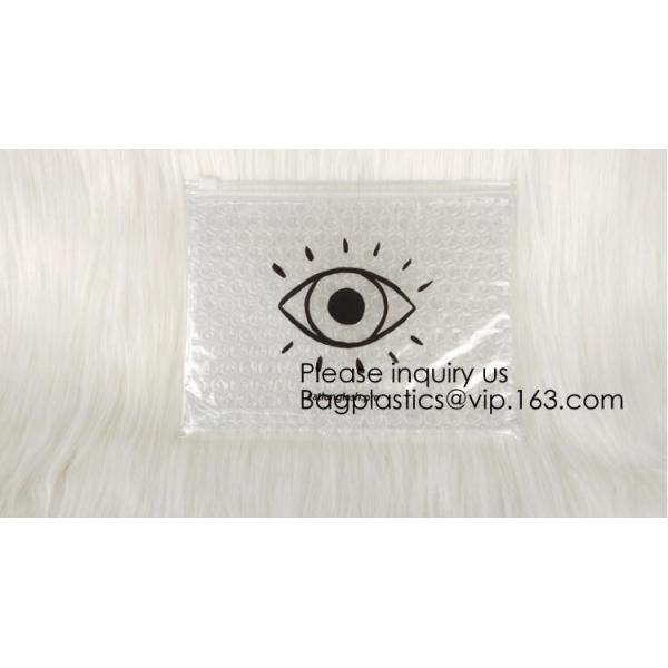 Wholesale PVC Plastic Zipper Bubble Cosmetic Bag With Custom Logo,Holographic k Bubble Bag For Cosmetic/Hologram B