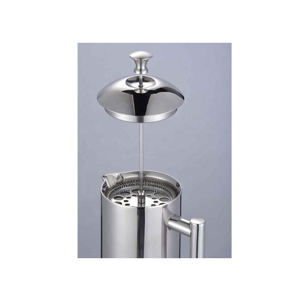 Silver French Press Coffee Pot Stainless Steel Espresso Coffee Plunger S/S 304