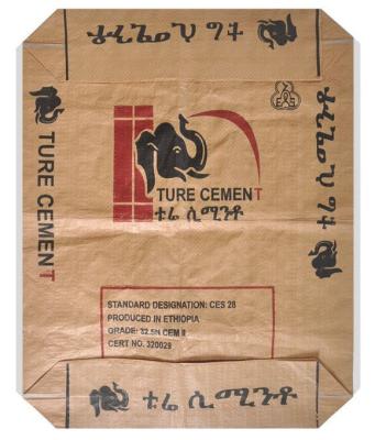 Os PP quadrados laminaram o saco de papel Flexiloop de Kraft revestiram sacos de plástico tecidos 50 quilogramas do polipropileno