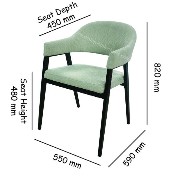 Обитая ткань полиэстера обедающ стул отдыха стула подлокотника стула гостиной стула