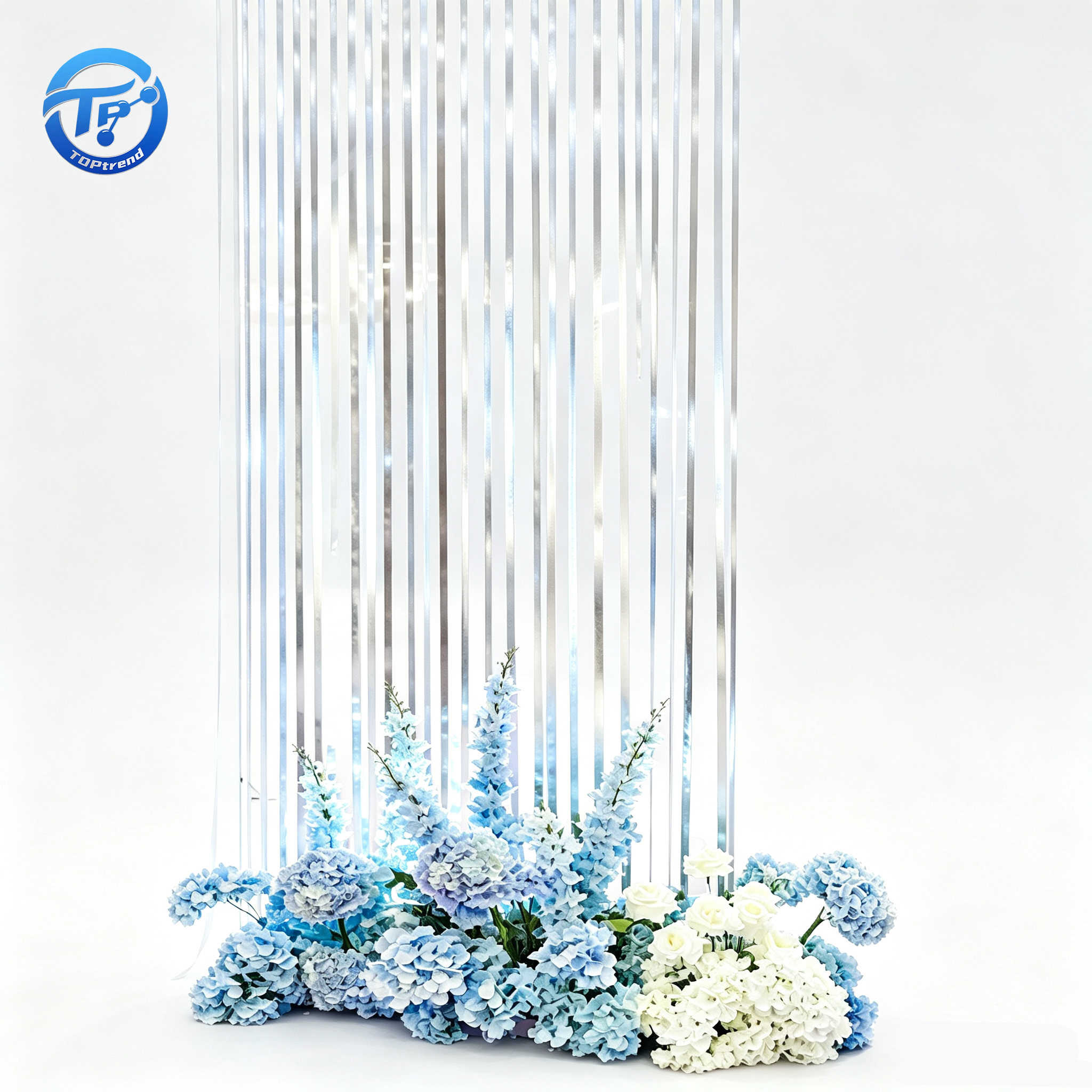 PET Unbreakable Flexible Mirror Ribbon Backdrop Curtain PET Mirror Sheet For Wedding