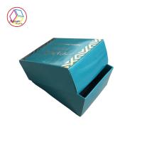 Hoja de oro de lujo de las cajas de regalo de la cartulina del color de la marina de guerra que sella servicio del OEM