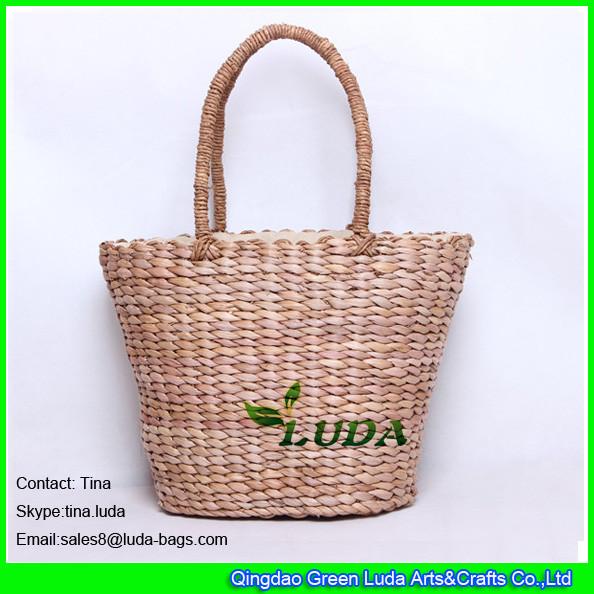 LUDA designer inspired handbags ice creem woven straw beach handbags