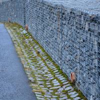 1m de clôture en gabion avec revêtement en PVC gris - 220-300g/m2 d'acier galvanisé au zinc