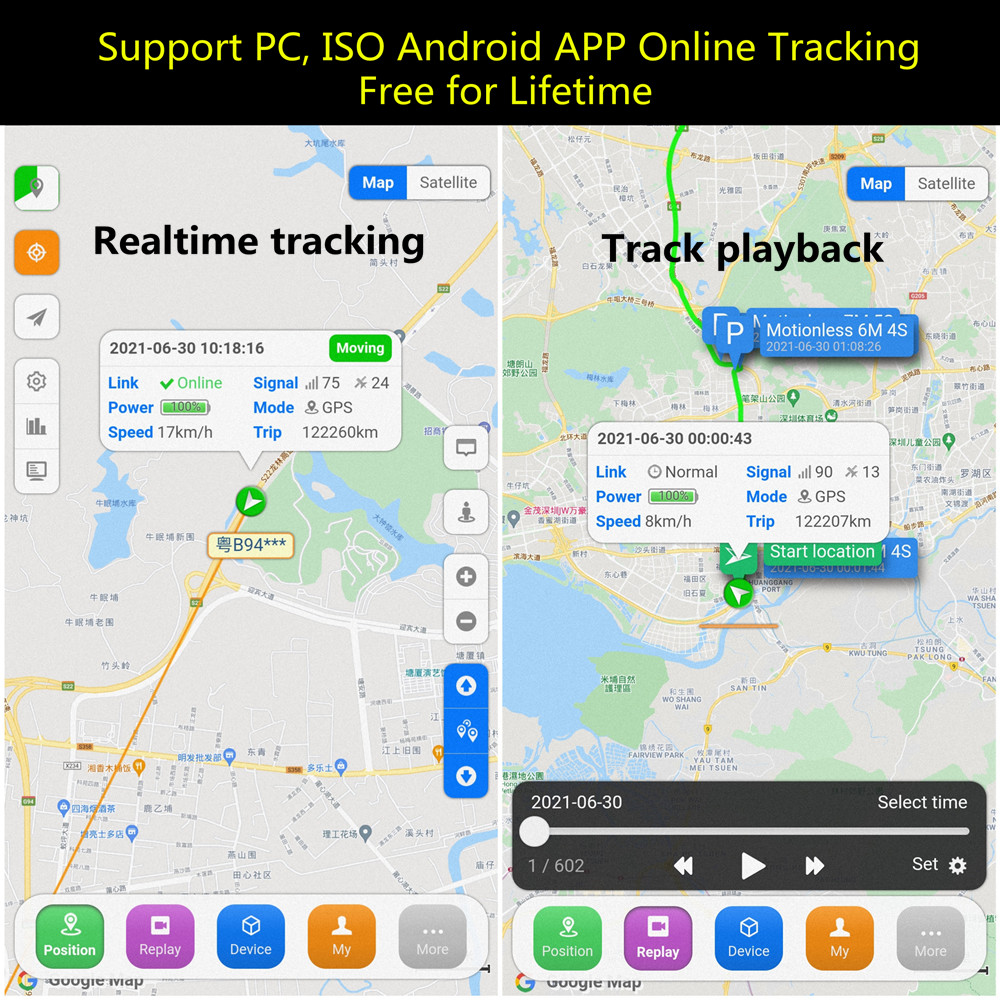 навигация SMS LBS 1800MHZ автомобиля мотоцикла отслежывателя GPS кораблей 4G LTE