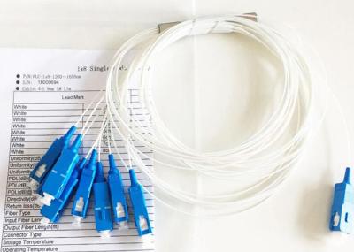 PON CATV LAN 0.9mm Steel Pipe Fiber Optic PLC Splitter 1x8 SC UPC