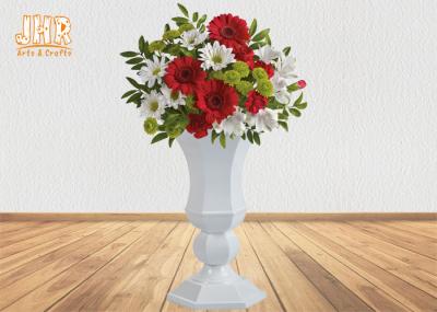 Lightweight Glossy White Fiberglass Planters Floor Vases Wedding Decor Items