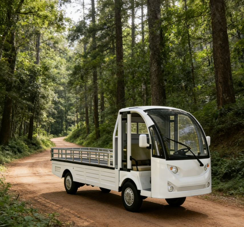 Street-Legal EV Sightseeing Utility Bus 72V Battery 70KM Range Zero Tailpipe Emissions Restricted Zone Transport