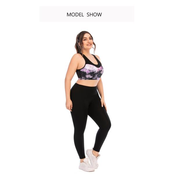 Womens Leggings And Sports Bra Plus Size Yoga Sets High Elastic Anti Pilling