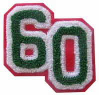 Adhesive Back Chenille Embroidery Patches Non Woven Small Chenille Letters
