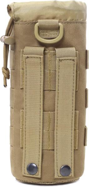 Sports Water Bottles Pouch Bag, Tactical Drawstring Molle Water Bottle Holder Portable Travel Tactical Hydration