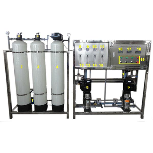 FRP Sand Carbon Ultrapure Water System With Three Cans 250 Liters Per Hour
