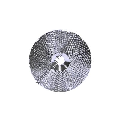 Anodic Oxidation Knurling Wheel Custom Machined Parts Silver Aluminum Alloy ISO9001