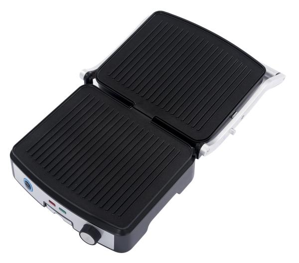 4 Slice Home Panini Grill With Stainless Steel Decorative Panel And Drip Tray